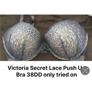 Victoria Secret Blueish/gray Lace 38DD Bra, Never Worn
